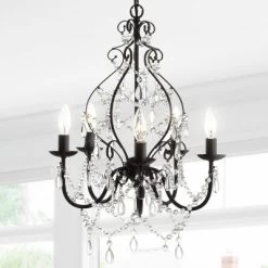 17" LED Crystal Maura Chandelier Black - Jonathan Y -Online Home Decoration GUEST abcb8c43 778e 4e57 b93e d3f3ac35c019