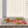Northlight Coir Rose With A Butterfly Chevron Spring Door Mat 18" X 30" -Online Home Decoration GUEST ac77335c 6742 4acc 8c36 6d6c90f963c5