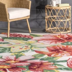 NuLOOM Contemporary Floral Sabrina Indoor/Outdoor Patio Area Rug -Online Home Decoration GUEST ac813bb1 73aa 48e3 b7ac cfabc749c1d2