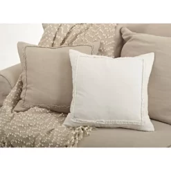20"x20" Oversize Ruffled Design Square Throw Pillow - Saro Lifestyle