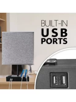 Nextop 17 Inch Metal USB Desk Lamp W/ Charging Ports - 2 Count