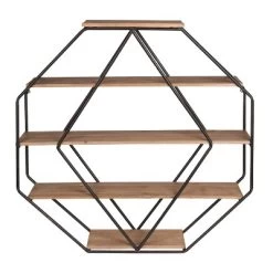 Wall Shelf Octagon Shaped - Kate & Laurel All Things Decor -Online Home Decoration GUEST b00758b4 6963 4279 af35 690773a02996