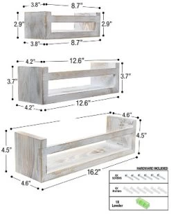 Sorbus Rustic Wooden Floating Shelves Set Of 3 Gray 8 Sorbus Rustic Wooden Floating Shelves Set Of 3 Gray -Online Home Decoration GUEST b1aa724c a64f 4f01 98ce e858e8237ae0