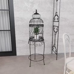 47" Iron Vintage Birdcage Black - Olivia & May -Online Home Decoration GUEST b27785d2 b52c 4054 9e91 a60c0d64edac
