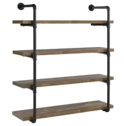 39" Elmcrest 4 Shelf Wall Bookcase With Black Frame - Coaster -Online Home Decoration GUEST b2ab4ff0 4cf8 4e83 bf6d e618b71b3beb