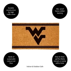 Evergreen West Virginia University Logo Turf Mat, Brown- 28 X 16 Inches Indoor Outdoor Doormat -Online Home Decoration GUEST b2ba2c2b 0148 4cb7 95e7 98d9730e887e