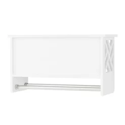 Coventry Bath Shelf With Two Towel Rods White - Alaterre Furniture -Online Home Decoration GUEST b2f056f0 f4dc 46b9 a3d1 77b0b2e135d1