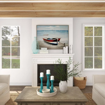 Canvas Sail Boat Framed Wall Art With Silver Frame - Olivia & May 12 Canvas Sail Boat Framed Wall Art With Silver Frame - Olivia & May - Image 10