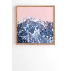 Emanuela Carratoni Mountains Bamboo Framed Wall Art Pink - Deny Designs -Online Home Decoration GUEST b5d056cf 4a23 4a61 add7 e17d8c0962e0