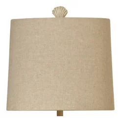 65" Seashell Ceramic Floor Lamp Beige/Blue - StyleCraft