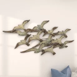 Metal Bird Flying Flock Of Wall Decor White - Olivia & May -Online Home Decoration GUEST b7267f84 7167 4e35 88d8 22ee15ec8b19