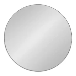 28" Rollo Round Wall Mirror Silver - Kate & Laurel All Things Decor