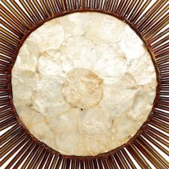 Metal Sunburst Wall Decor With Capiz Accent Gold - Olivia & May -Online Home Decoration GUEST b94a2670 e0b2 4dc1 93fd a0dc2024b85f