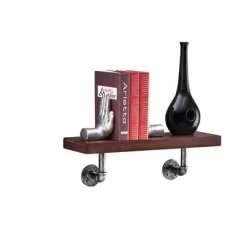 23.5" X 7.3" Industrial Pipe Wall Shelf - Danya B. 16 23.5" X 7.3" Industrial Pipe Wall Shelf - Danya B. -Online Home Decoration GUEST b98a7429 51b0 4acb baa5 b663c02a16c6