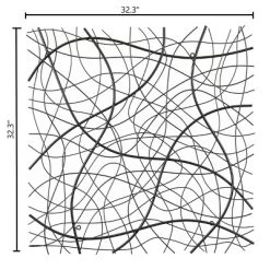 LuxenHome Large Black Abstract Square Metal Wall Decor -Online Home Decoration GUEST bd388cff 0491 40fb 9637 5820c94a29c6