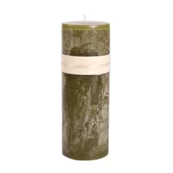 Northlight 9" Moss Green Traditional Cylindrical Outdoor Pillar Candle