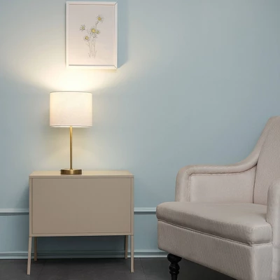 19" Versa Table Lamp With Linen Shade Matte Gold/White - Globe Electric 5 19" Versa Table Lamp With Linen Shade Matte Gold/White - Globe Electric - Image 3