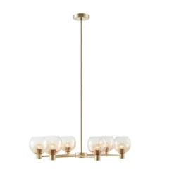 Blaire 6-light Ombre Globe Chandelier Antique Brass/Amber - Ink+Ivy -Online Home Decoration GUEST c00c184a d14f 4d34 b11c 453eac4d89ea