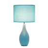 18.11" Traditional Standard Ceramic Dewdrop Table Desk Lamp With Matching Fabric Shade Blue - Creekwood Home -Online Home Decoration GUEST c2932779 f109 4954 a6ab 8b0c29c9c27f