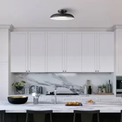 1-Light LED Integrated Matte Black Flush Mount Ceiling Light - Globe Electric -Online Home Decoration GUEST c5e1b685 e8d3 45f1 a06e 1d99c24baa59