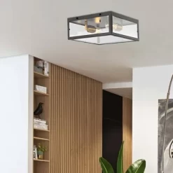 12" LED 2-Light Iron/Glass Pendant Oil Rubbed Bronze/Brass - JONATHAN Y -Online Home Decoration GUEST c5ec0672 eaae 4d13 901c a20084d5a26d