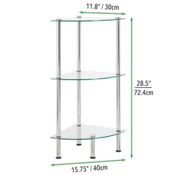 MDesign Glass/Metal Household Corner Organizer Shelf -Online Home Decoration GUEST c6ccbbea d302 4830 bdee 00f1e6a4759d