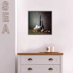 16" X 16" Kitchen Eggs And Bottles Still Life By Luiz Laercio Framed Wall Canvas - Amanti Art -Online Home Decoration GUEST c6db5d69 0919 43de 8560 792fec76d9a3