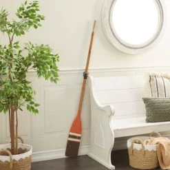 Wood Paddle Novelty Canoe Oar Wall Decor With Arrow And Stripe Patterns - Olivia & May -Online Home Decoration GUEST c71e400c 6988 449c 884e 42a24313acab