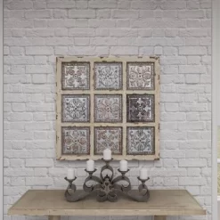 Metal Scroll Wall Decor With Embossed Details Beige - Olivia & May -Online Home Decoration GUEST c9848094 cb1f 436e 8c1d 7104d00be1e6