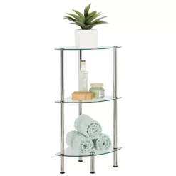 MDesign Glass/Metal Household Corner Organizer Shelf -Online Home Decoration GUEST ca28750c c566 40f8 89b3 b8737c4f5afe