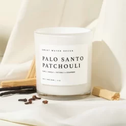 Sweet Water Decor Palo Santo Patchouli 11oz White Jar Soy Candle 7 Sweet Water Decor Palo Santo Patchouli 11oz White Jar Soy Candle -Online Home Decoration GUEST cac91151 1eaa 4d03 992b e137cd335abf