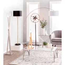 13" Element Touch Lamp Polished Stainless Steel (Includes LED Light Bulb) - LumiSource -Online Home Decoration GUEST cad00baf 19ef 4537 97d1 724c7a9c671a