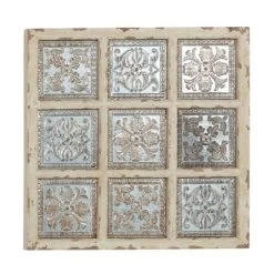Metal Scroll Wall Decor With Embossed Details Beige - Olivia & May -Online Home Decoration GUEST ccf7b336 67cf 4d5d a4bf 565a48f21236