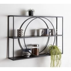 36" X 24" Pirzada Geometric Wall Shelf Black - Kate & Laurel All Things Decor -Online Home Decoration GUEST cd7a4802 fcdd 4c6a bdd6 dd332bb3c483