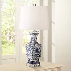 Barnes And Ivy Table Lamps 28" Tall Set Of 2 Porcelain Blue Floral Jar Geneva White Drum Shade For Living Room Family Bedroom Bedside 16 Barnes And Ivy Table Lamps 28" Tall Set Of 2 Porcelain Blue Floral Jar Geneva White Drum Shade For Living Room Family Bedroom Bedside -Online Home Decoration GUEST ce1c5ab9 2842 4352 8fa7 ab6e9eb04d85