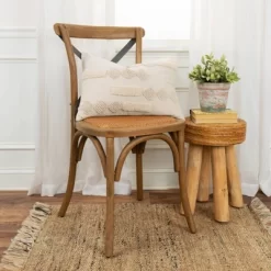 14"x26" Oversize Natural Modern Industrial Lumbar Throw Pillow Ivory - Rizzy Home -Online Home Decoration GUEST d2bdd12b c473 44cb 8e70 6602eea6e23d