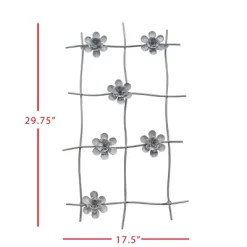 Flower Gray Metal Wall Art - Foreside Home & Garden -Online Home Decoration GUEST d2f0f4e0 aa29 446b 8090 5fb7c13ea30f
