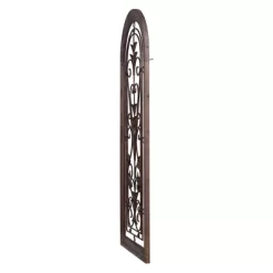 Traditional Scroll Iron Design Wood Framed Wall Art Brown - StyleCraft