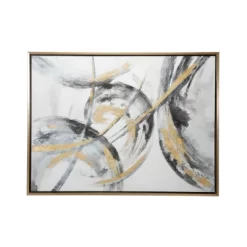 Contemporary Canvas Abstract Framed Wall Art With Gold Frame Gold - CosmoLiving By Cosmopolitan -Online Home Decoration GUEST d463577a a2e4 4c72 aec3 cc405b339e4e
