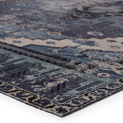 Cicero Indoor/Outdoor Medallion Area Rug Blue/Gray - Jaipur Living 3 Cicero Indoor/Outdoor Medallion Area Rug Blue/Gray - Jaipur Living