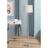 360 Lighting Modern Floor Lamp Swing Arm 60.5" Tall Brushed Nickel White Hardback Drum Shade For Living Room Reading Bedroom -Online Home Decoration GUEST d4c6ba4b ce18 4c1d 8773 7e7dd1496439