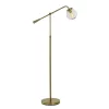 Reagan Contemporary Ribbed Glass Globular Shade Floor Lamp Antique Brass Finish - StyleCraft -Online Home Decoration GUEST d530ee6b 9eb3 46c4 9c5e d882aecd806c