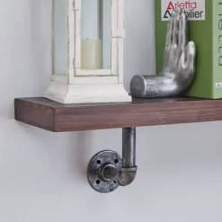 23.5" X 7.3" Industrial Pipe Wall Shelf - Danya B. 14 23.5" X 7.3" Industrial Pipe Wall Shelf - Danya B. -Online Home Decoration GUEST d6a3f584 c92f 4a73 ab73 12eb47452572
