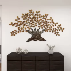 Traditional Metal Tree Indoor Outdoor Wall Decor With Leaves Brown - Olivia & May 28 Traditional Metal Tree Indoor Outdoor Wall Decor With Leaves Brown - Olivia & May -Online Home Decoration GUEST d7742f8e 82ae 49a2 83f2 b2d84e13e16a