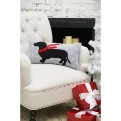 C&F Home Winter Dachshund Hooked Throw Pillow -Online Home Decoration GUEST d98df41d 50de 4074 b8e6 1e409e41093e