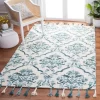 3'x5' Jacquard Hooked Accent Rug Ivory/Turquoise - Safavieh
