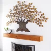 Traditional Metal Tree Indoor Outdoor Wall Decor With Leaves Brown - Olivia & May -Online Home Decoration GUEST db32fb16 3c3c 4e50 a144 06b1da326154