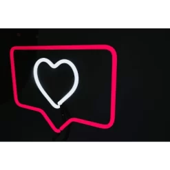 Amped Co 13 X 11 Inches Neon Desk Light Like Sign Symbol, Heart, Red And White -Online Home Decoration GUEST ddeb30e9 848d 494a 9be4 a153afb2f5bd