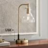 Possini Euro Design Possini Euro Kinzie Desk Lamp With Power Outlet And USB Ports Warm Gold -Online Home Decoration GUEST e27b2966 6746 45b0 9850 0e5994f6c5b8