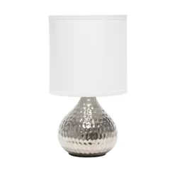 Hammered Drip Mini Table Lamp With Fabric Shade - Simple Designs -Online Home Decoration GUEST e6dbec2d eb6c 4d82 a856 5974403d540c